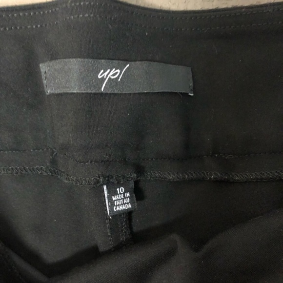 Up! Moto Side Faux Leather Stripe Skinny Pants - Picture 4 of 6